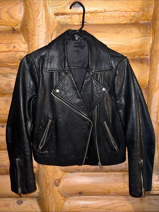 Topshop Jackets & Blazers - Topshop - Real Leather Jacket - Size US 6